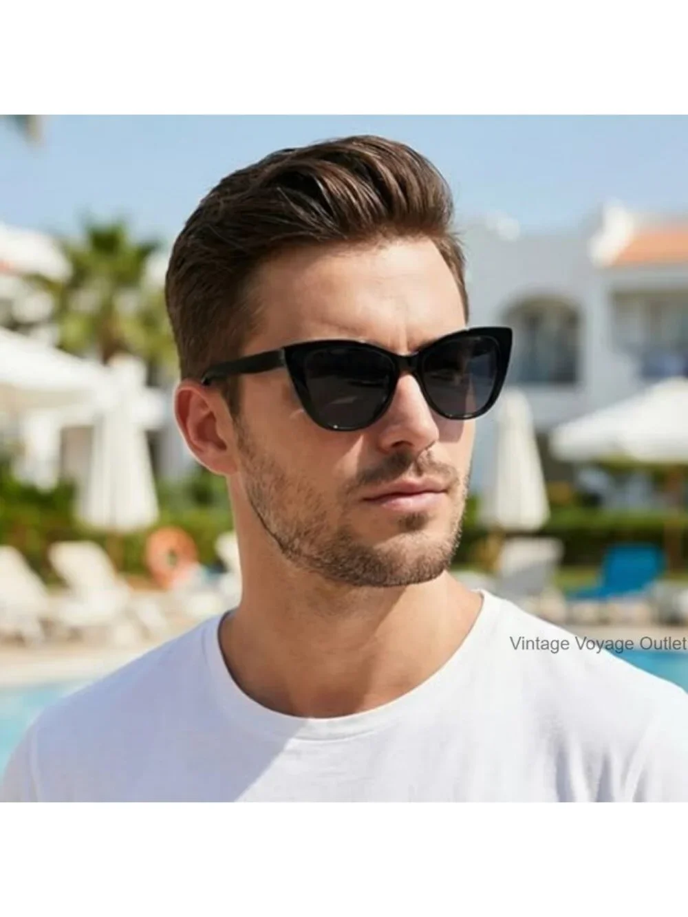 Vintage Cat Eye Sunglasses 2 Pack Retro Square Frame UV Protection